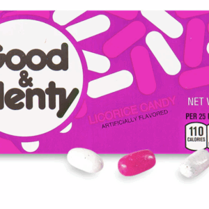 GOOD AND PLENTY CANDY BOX